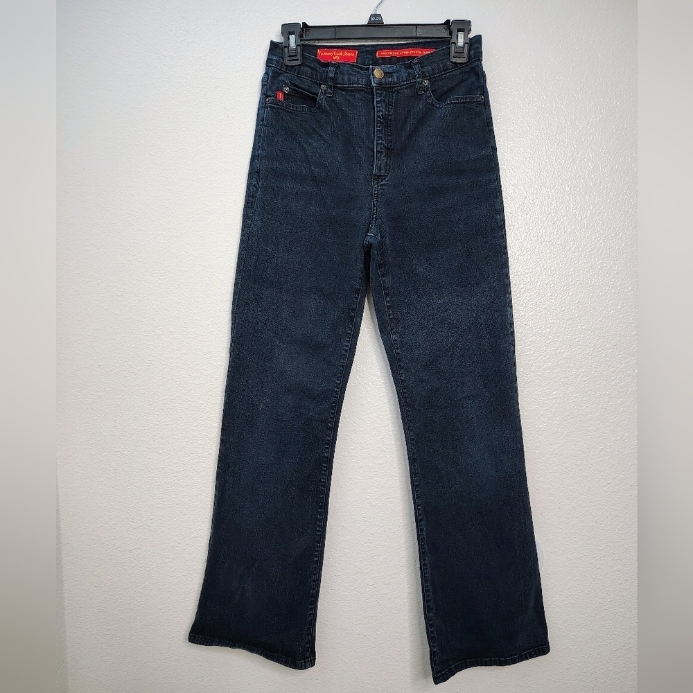 NYDJ Black Marilyn Denim Jeans Bootcut Sz 6 Style Tummy Tuck Jeans Vintage